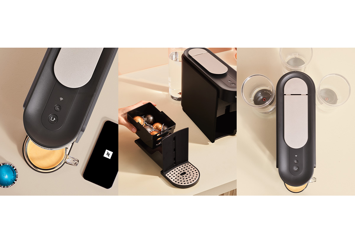 Απεικονίζεται η μηχανή να φτιάχνει καφέ.